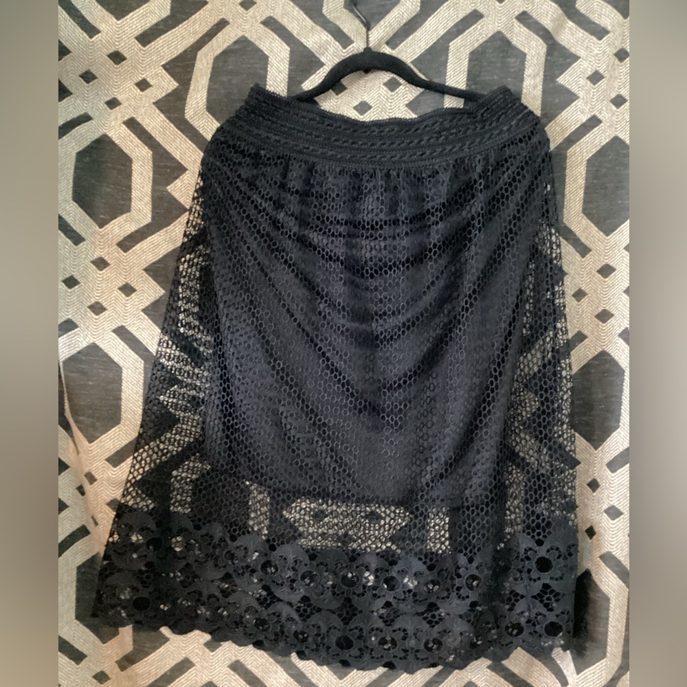 Black skirt laced